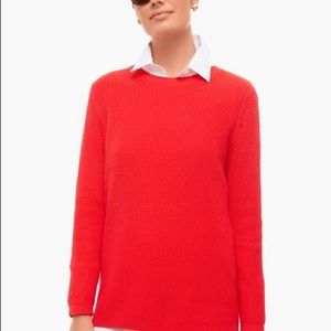 525 America poppy red cotton sweater Tuckernuck NWT size small s
